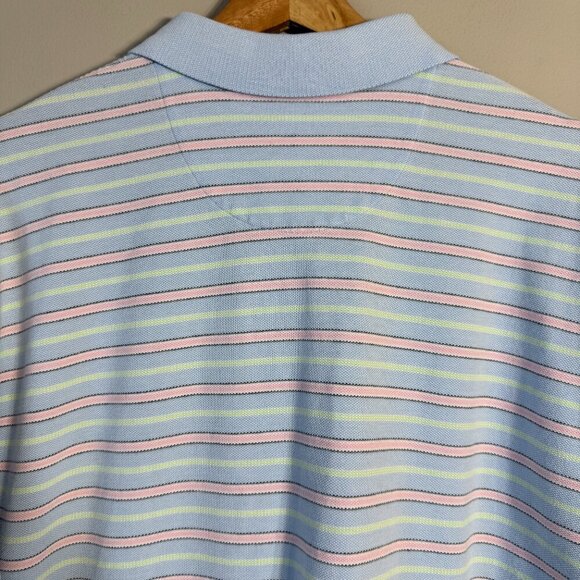 Brooks Brothers 346 Striped Polo Shirt Men's XL Blue Original Fit Pastel Preppy - Picture 9 of 11
